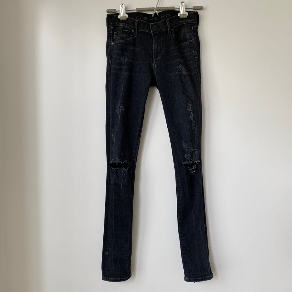 CITIZEN | βAVEDONβ DISTRESSED W/ RIPS SKINNY STRETCHY PREMIUM DENIM JEAN